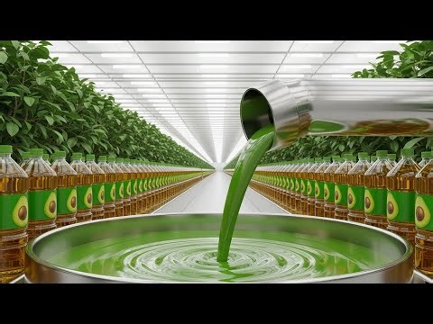 Inside the Avocado Oil Factory | From Farm to Bottle (Full Process)