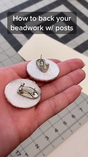 Beadwork Tutorial: How to Back Earrings with Posts