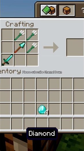 Minecraft me Craft a Trident sword #minecraft #mcpe #shorts