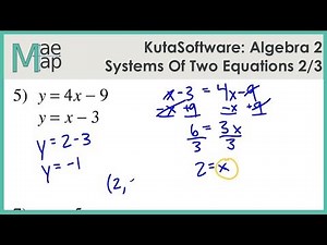 KutaSoftware: Algebra 2- Systems Of Two Equations Part 2
