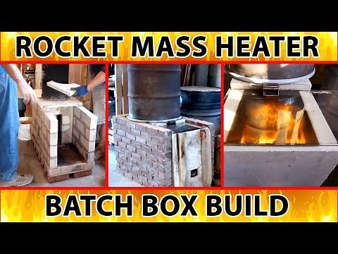 Peter van den Berg builds the 8 inch batch box rocket mass heater - excerpt from "Better Wood Heat"