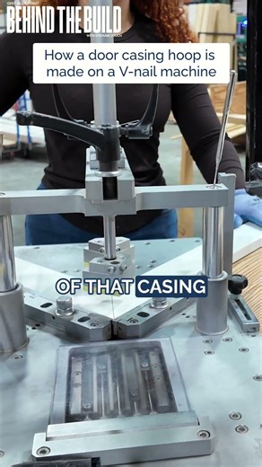 How A V-Nail Machine Is Used To Build Door Casing Faster And Cleaner Than On The Jobsite