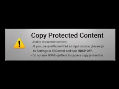 Avermedia error copy protected Content, How to disconnect HDCP Playstation 4