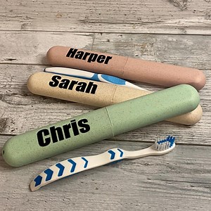 Personalized Toothbrush Case Travel College Essential Hospital Stay Toothbrush Case Vacation Sleepover Toothbrush Holder Stocking Stuffer - Etsy