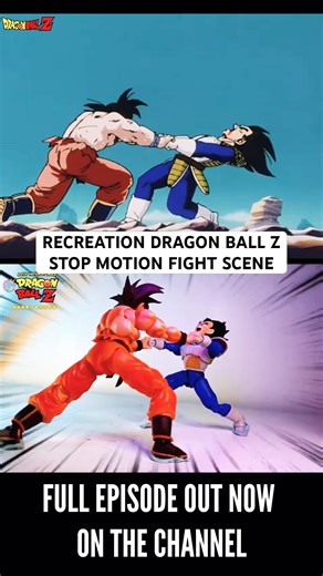Dbz Stop Motion Goku vs Vegeta #dragonball #anime #dbz #stopmotion #animation #dragonballz #goku