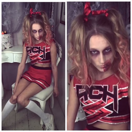 Zombie Cheerleader Halloween Look! 🧟‍♀️ | Sweethearts Hair