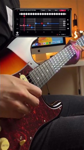 Guitar tutorial by @SidosRiffs: learn Voodoo Child by Jimi Hendrix with Visual Note App & LEDs