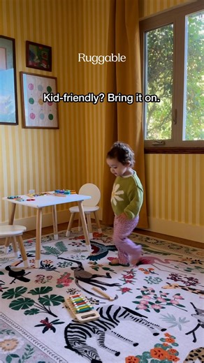 More cuddles, less worries. Thanks to a PFAS-Free rug, messy motherhood moments just got way easier. | Ruggable