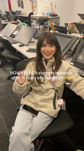 Vancouver Film School (VFS) on Instagram: "#pov You’re an ACA student before vs. after an 11 hour day at VFS ✍️ From bright-eyed to brush-fried – the creative grind is real, but so is the progress 👏 Tag below any familiar faces you see??👇 #VFSStudentlife #studentlife #BeforeandAfter #ACAatVFS #VancouverFilmSchool"