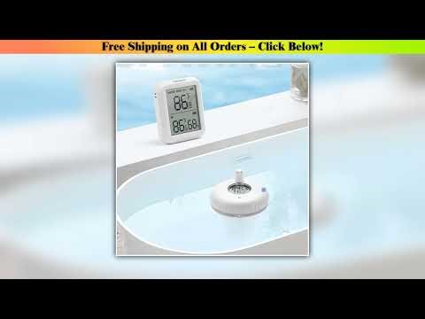 INKBIRD Wireless Pool Thermometer Set Floating Pool Thermometer with Indoor Temp Humidity Monitor