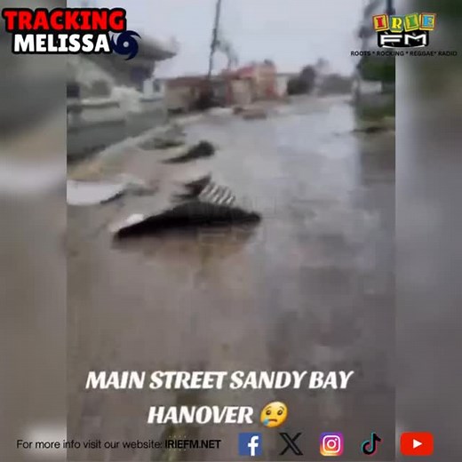 Main Street, Sandy Bay, Hanover — the aftermath of Hurricane Melissa 💔. Homes, trees, and power lines are down. Together, we’ll rebuild. 🙏🏽🌧️🇯🇲 #StayStrongHanover #HurricaneMelissa #SandyBayHanover #JamaicaStrong #CommunityResilience #AfterTheStorm #RebuildTogether #MainStreetSandyBay #HanoverJamaica #StaySafeJamaica | IRIE FM