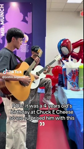 Celebrating 4th Birthday with Las Mañanitas at Chuck E Cheese