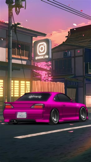 Clean S15 animation work special made for owner @d0ms15 Thanks for the commission🫱🏼‍🫲🏽 [ SAKURA STREET 樱花さくらゆうじ 🌸 ] Seasonal Limited Edition (61:100) Vertical version with Rear View #jdm #silvia #silviaS15 #s15 #schassis