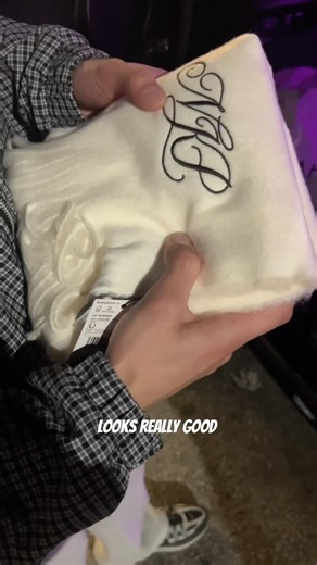 Custom monogram embroidered, done clean & stitched for a proper timeless finish!🧣-#embroidery