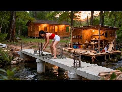 TIMELAPSE | Building a Concrete Bridge and Repairing Camp, 2 Years in the Forest