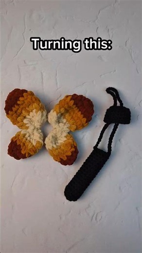 Crochet butterfly lip balm holder - Tutorial on my channel! ✨🦋✨🦋✨