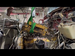 Injection pump removal on Cat 3406B.