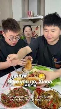Greedy brother hogged the eggs, but Mom saved the crispy meat sandwiches for me!