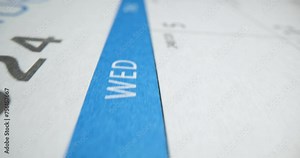 Calendar for 2024 year page with weekly schedule on paper