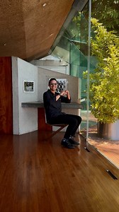 experiencing a real-life (joyous) moment at the sheats-goldstein residence, (1961-1963) chair & home designed by john lautner #architecture #johnlautner | Mark H Mendez
