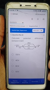 Calculate potential difference between A & B 130 V 40 V 90 V 50... | Filo