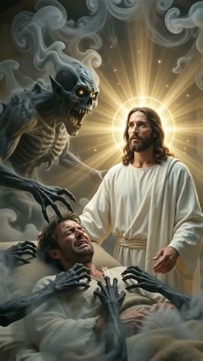 Jesus Defeats Evil Spirits and Brings Life Again! ✨🙏 (Powerful Bible Story) #shorts