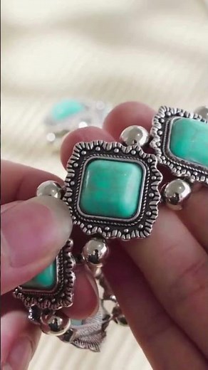 Turquoise Beaded Stretch Bracelets Bohemian Stackable Bracelets