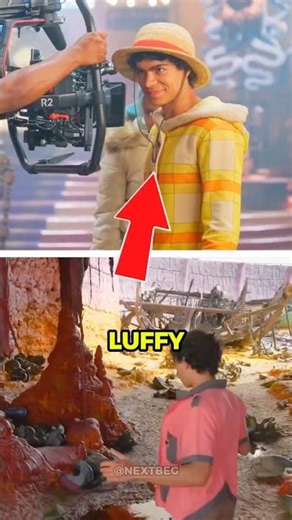 This is what Luffy Looks Like Behind The Scenes In One Piece Season 2 😱👀