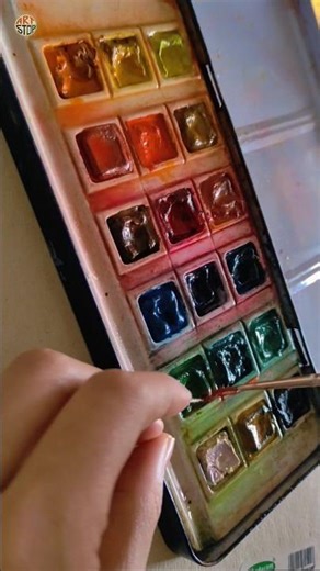 DIY THREAD ART/STRING PULL ART 😍❤️ #shorts #watercolor #threadart #shortsvideo #painting #tinyart