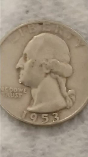 1953 and 1957 silver Washington quarters
