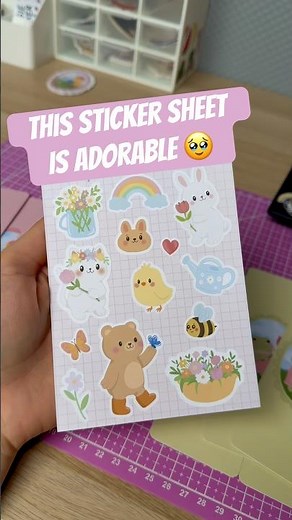Making a Cute Spring Sticker Sheet 🌷✨ | Cottagecore Handmade Stickers
