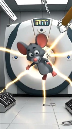 Mouse Gets Magnetized and Stuck to Tools 🧲🐭💥 #CartoonLOL