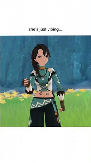 she's just vibing... 😎 #genshinimpact