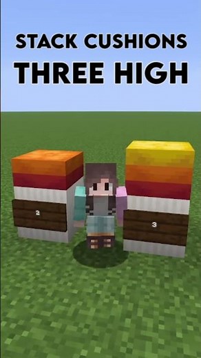 How to Stack Cushions Three High (Without Ugly Support Blocks Showing) #minecraft #minecraftbuilding