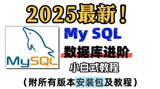 【2025最新】全B站最系统最易学的数据库MySQL全教程！入门到精通，从mysql安装到mysql高级、mysql优化全囊括!建议收藏，少走99%的弯路！