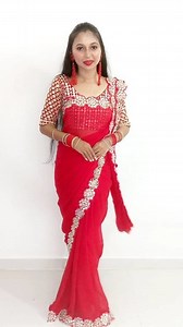 2.2M views · 10K reactions | Pallu drape ❤️ #wishlinked #saree #sareelove #sareedraping #sareeindia #saree #sareeindia #reel #wishlinked #sareeindia #reelfb #viral | Gayatri D Jadhav | Facebook