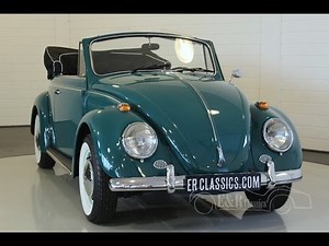 Volkswagen Beetle cabriolet rare 1500 model 1966 Java Green restored -VIDEO- www.ERclassics.com