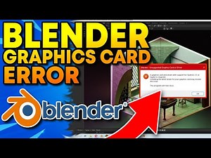 How to Fix Blender Unsupported Graphics Card or Driver 4.3 (2026)