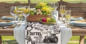 Tropical Pineapple Table Runner Burlap Kitchen Dining Linen Table Decoration for Indoor Outdoor Home Party Dinner 13x72 Inch