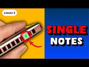 Harmonica Lesson for Beginners - 3 Single Notes - Cowpoke #harmonica #lesson - Videos For Kids