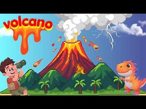 🌋 Volcano Eruption for Kids | Amazing Lava Explosion Cartoon!