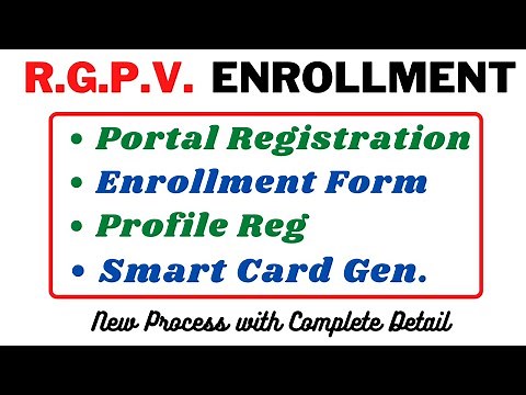 HOW TO FILL RGPV ENROLL FORM || RGPV PORTAL REGISTRATION || RGPV SMARTCARD GENERATION | #RGPV
