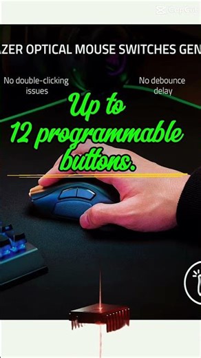Gaming Mouse With 12 Buttons #RazerNaga#GamingMouse#PCGaming#GamingSetup#MMO#Shorts