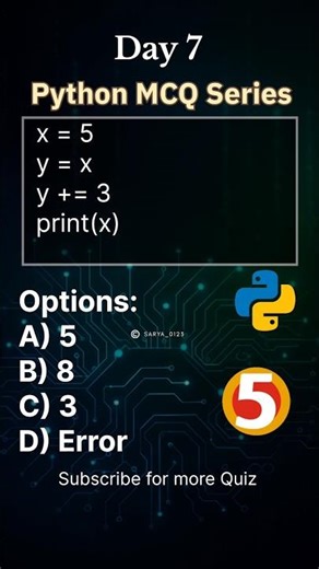 Python MCQ #7— Can You Solve This? | #python #pythonmcq #coding #programming #codingshorts #ytshorts