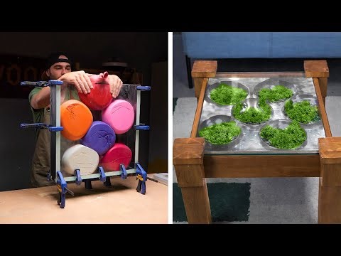 I made a Futuristic Table from Balloons! Unique Furniture projects