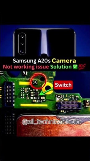 Samsung A20s Cemara Not working issue solution, problem #repair #100 #cemera #technicalchodo #tech