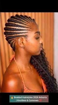 🔥 Braided Hairstyles 2026 #shorts | Knotless & Cornrows 💯 #hairstyles #braids #cornrows