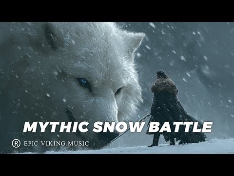 Viking Warrior Faces Giant White Wolf | Epic Music for Legendary Frost Battle
