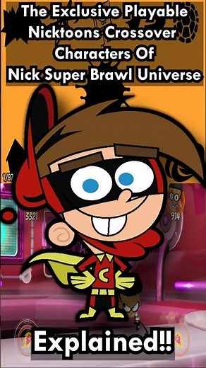 The Exclusive Playable Nicktoons Crossover Characters Of Nick Super Brawl Universe Explained!!