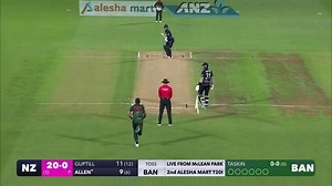 2.3M views · 89K reactions | When you hit your first six in international cricket out of the ground! How good was this from Finn Allen at McLean Park? | Blackcaps | Facebook